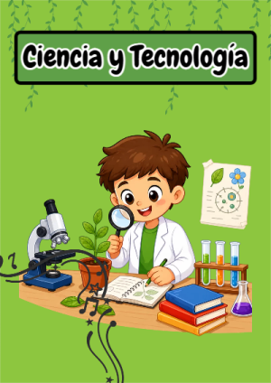 Portada de Ciencia y Tecnologia - Matematica para cuaderno llamativa y bonita - diseño escolar moderno
