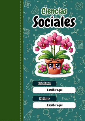 Portada de Ciencias Sociales para cuaderno con estilo creativo - creación especial de Mini Canva