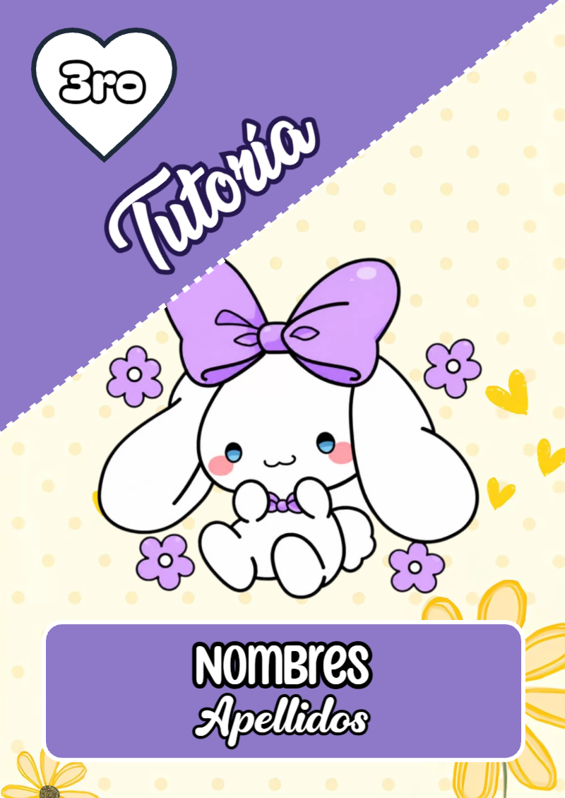 Portada de Cinnamoroll de Tutoría para cuaderno con diseño bonito - versión premium para imprimir