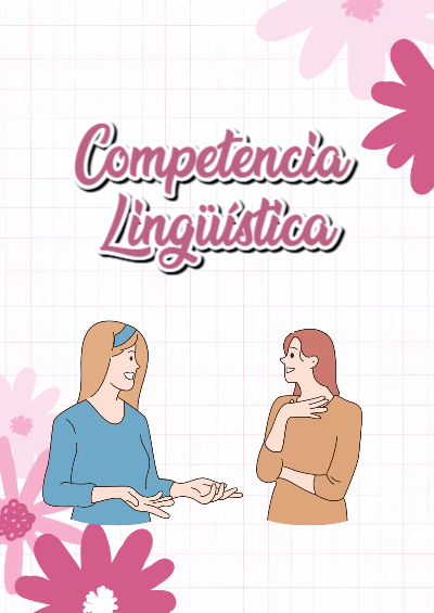 Portada de Competencia Lingüística Editable para Imprimir Gratis