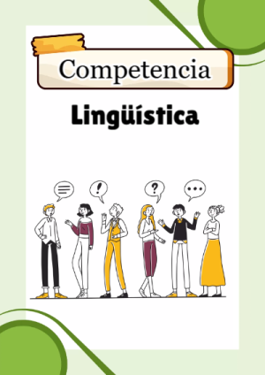 Portada de COMPETENCIA LINGUISTICA para cuaderno para primaria - formato digital listo para usar