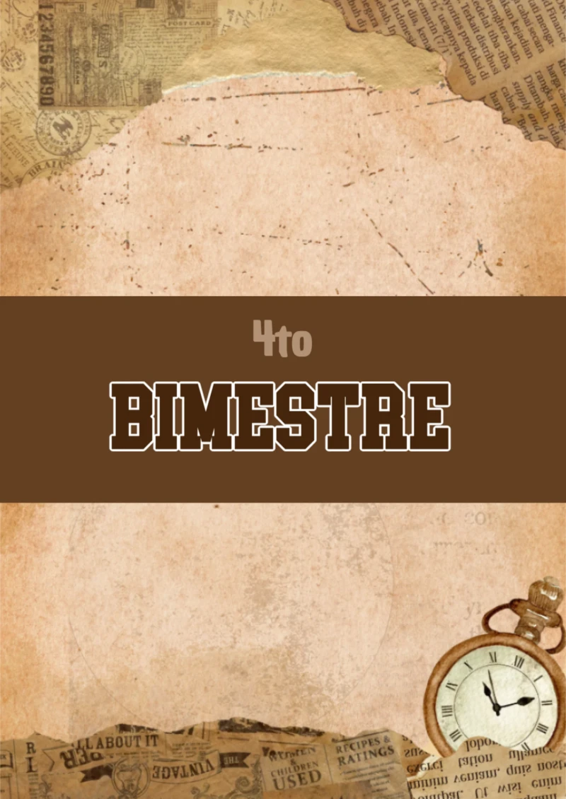 Portada de Cuarto Bimestre para cuaderno bonita para imprimir - para el regreso a clases