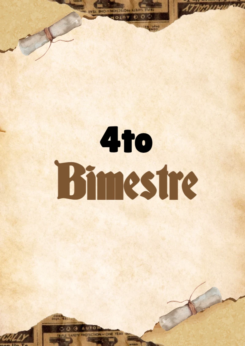 Portada de Cuarto Bimestre para cuaderno llamativa y bonita - ideal para el nuevo año escolar