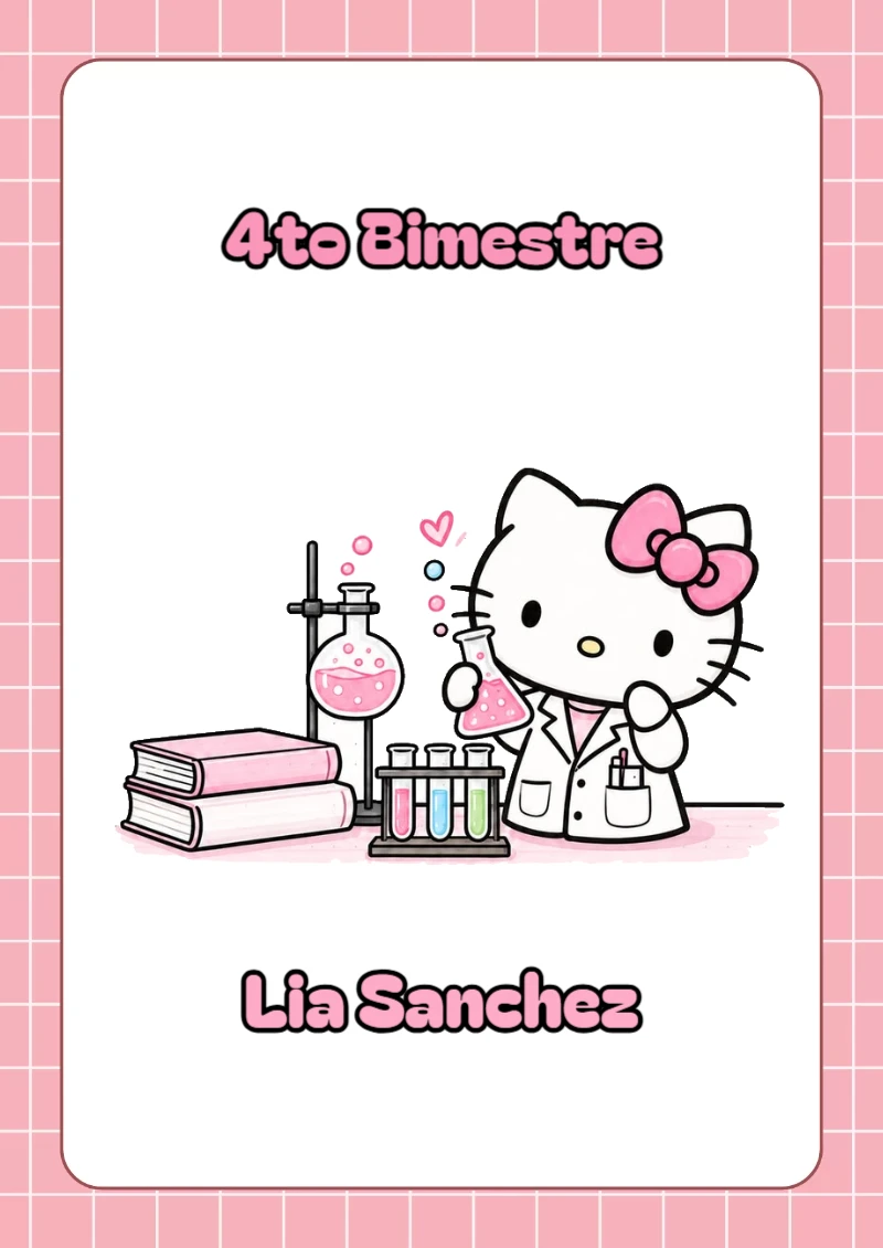 Portada de Cuarto Bimestre para cuaderno en tamaño A4 - diseño exclusivo y original