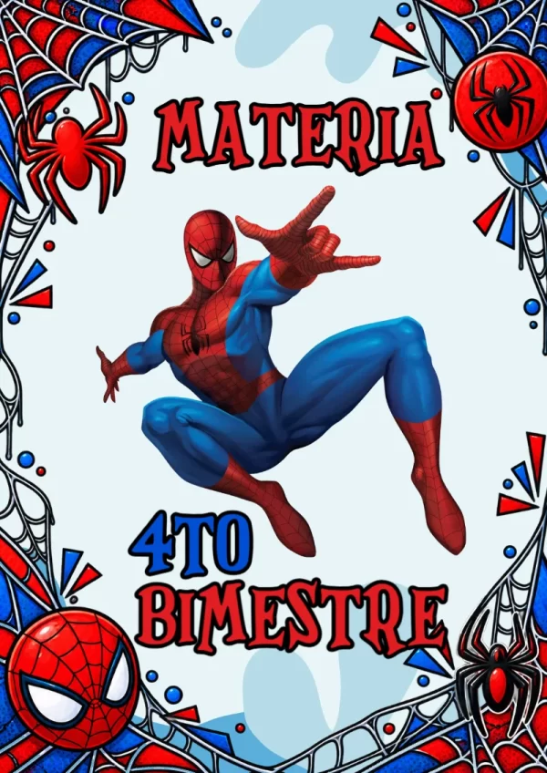 Portada de Cuarto Bimestre para cuaderno en formato A4 - para todas las edades y grados