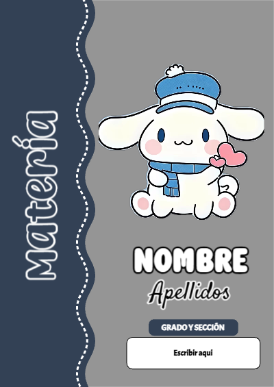 Portada de D1 para cuaderno para clases - con colores vivos y llamativos