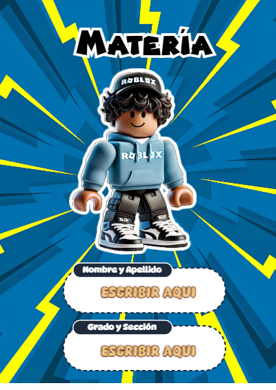 Portada de D2 para cuaderno decorativa y bonita - para personalizar tus materias