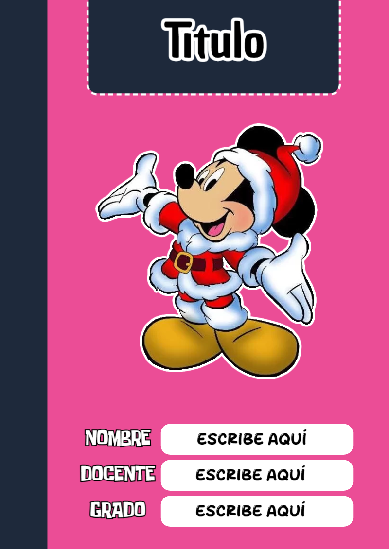 Portada de D2 para cuaderno en tamaño A4 - con colores vivos y llamativos