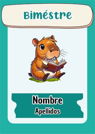 Portada de D3 para cuaderno para niños de primaria - perfecto para organizar tus apuntes
