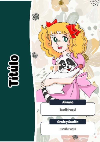 Portada de D3 para cuaderno escolar para imprimir gratis - diseño exclusivo y original