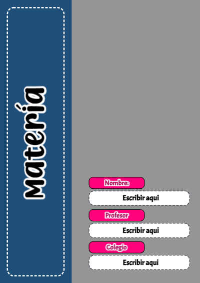 Portada de D4 para cuaderno con diseño escolar - formato digital listo para usar