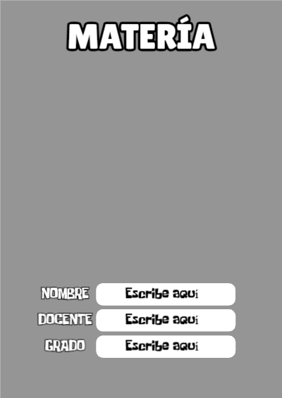 Portada de D5 para cuaderno para primaria - ideal para cuadernos de espiral