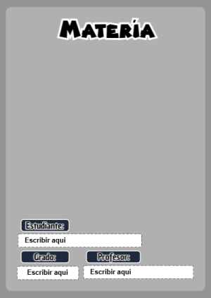 Portada de D6 para cuaderno bonita para imprimir - ideal para el nuevo año escolar