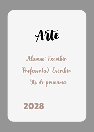 Portada de D7 para cuaderno personalizada para imprimir - para el regreso a clases