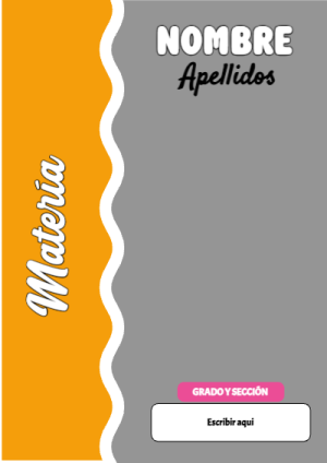 Portada de D9 para cuaderno para estudiantes - para personalizar tus materias