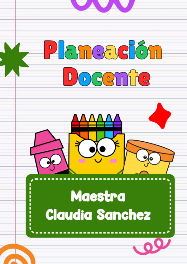 Portada de Docentes Planeación Editable para Imprimir Gratis