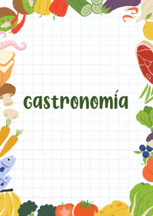 Portada de Gastronomía para cuaderno personalizada para imprimir - versión premium para imprimir