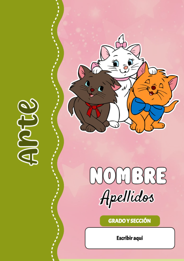 Portada de Gatita Marie de Arte para cuaderno fácil de imprimir - versión premium para imprimir