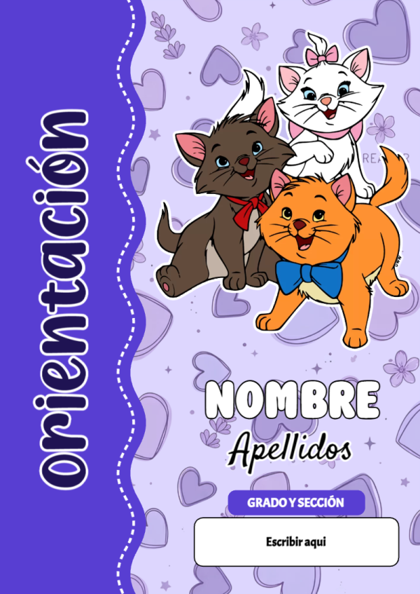 Portada de Gatita Marie de Orientación para cuaderno ideal para niños - versión premium para imprimir