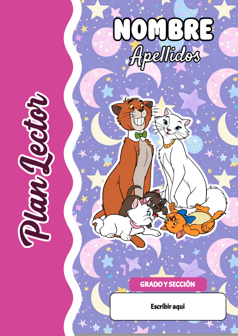 Portada de Gatita Marie de Plan Lector para cuaderno para primaria - ideal para el nuevo año escolar