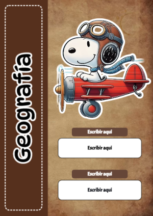 Portada de Geografia para cuaderno personalizada para imprimir - para todas las edades y grados