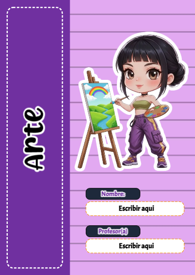 Portada de Guerreras K pop de Arte Editable para Imprimir Gratis