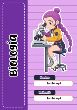 Portada de Guerreras K pop de Biología para cuaderno llamativa y bonita - ideal para el nuevo año escolar