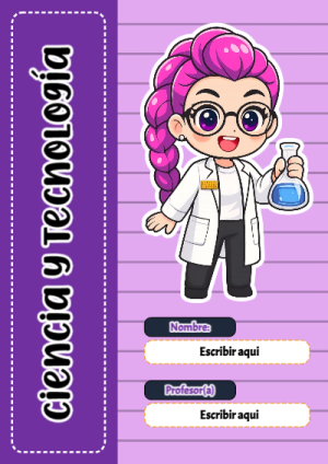 Portada de Guerreras K pop de Ciencia y Tecnología para cuaderno para estudiantes - perfecto para organizar tus apuntes