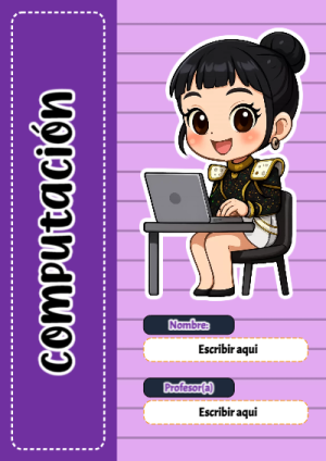Portada de Guerreras K pop de Computación para cuaderno para niños de primaria - ideal para cuadernos de espiral
