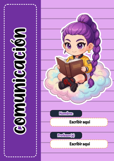 Portada de Guerreras K pop de Comunicación Editable para Imprimir Gratis
