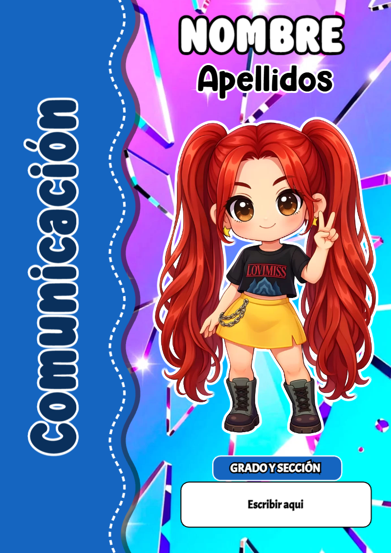 Portada de Guerreras K pop de Comunicación Editable para Imprimir Gratis
