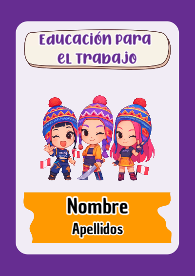 Portada de Guerreras K pop de Educación para el Trabajo Editable para Imprimir Gratis