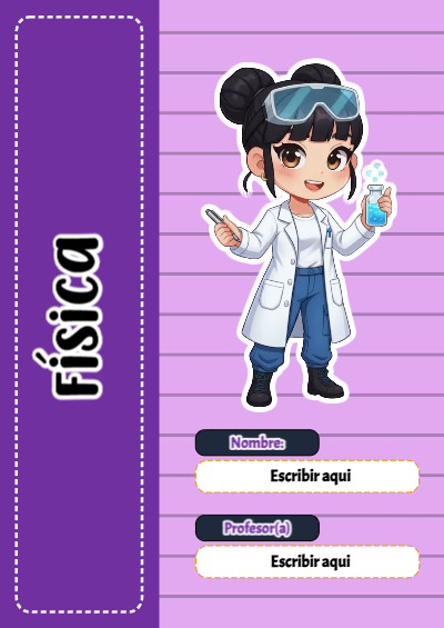 Portada de Guerreras K pop de Física Editable para Imprimir Gratis