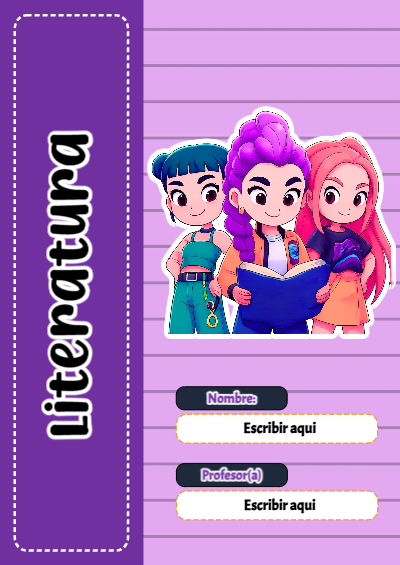 Portada de Guerreras K pop de Literatura Editable para Imprimir Gratis