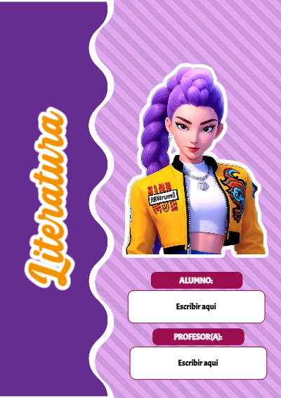 Portada de Guerreras K pop de Literatura Editable para Imprimir Gratis