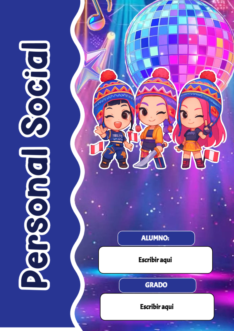 Portada de Guerreras K pop de Personal Social Editable para Imprimir Gratis
