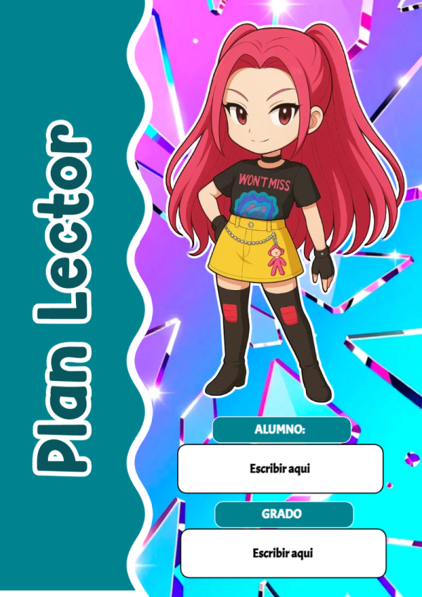 Portada de Guerreras K pop de Plan Lector para cuaderno decorativa y bonita - disponible para descarga gratuita