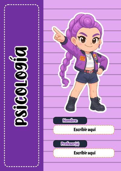 Portada de Guerreras K pop de Psicología Editable para Imprimir Gratis