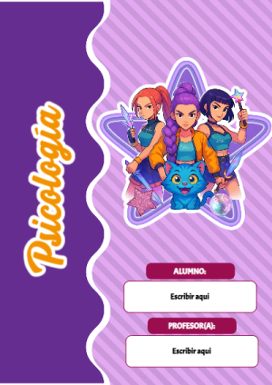Portada de Guerreras K pop de Psicología para cuaderno para estudiantes - para todas las edades y grados