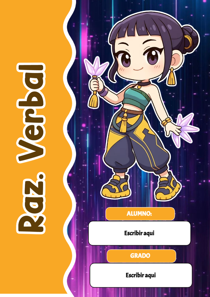 Portada de Guerreras K pop de Raz. Verbal Editable para Imprimir Gratis