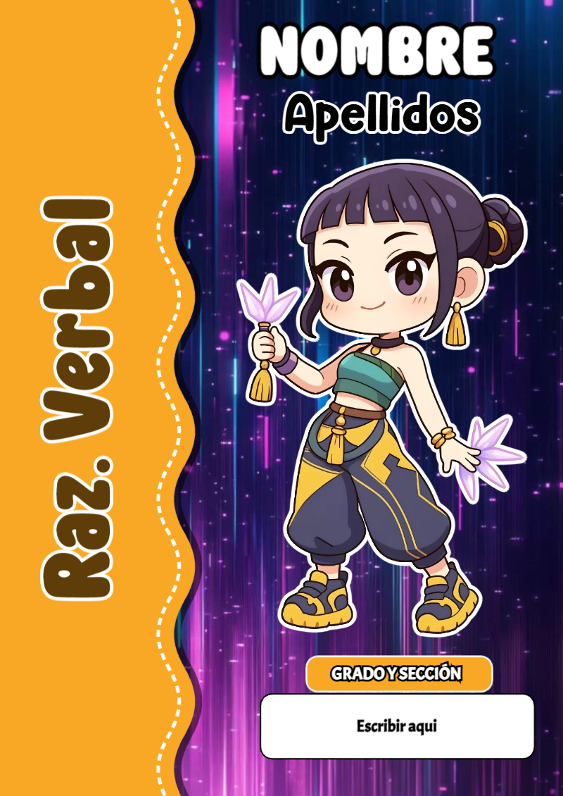 Portada de Guerreras K pop de Raz. Verbal Editable para Imprimir Gratis