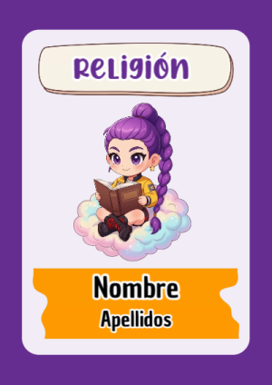Portada de Guerreras K pop de Religión para cuaderno bonita para imprimir - formato digital listo para usar