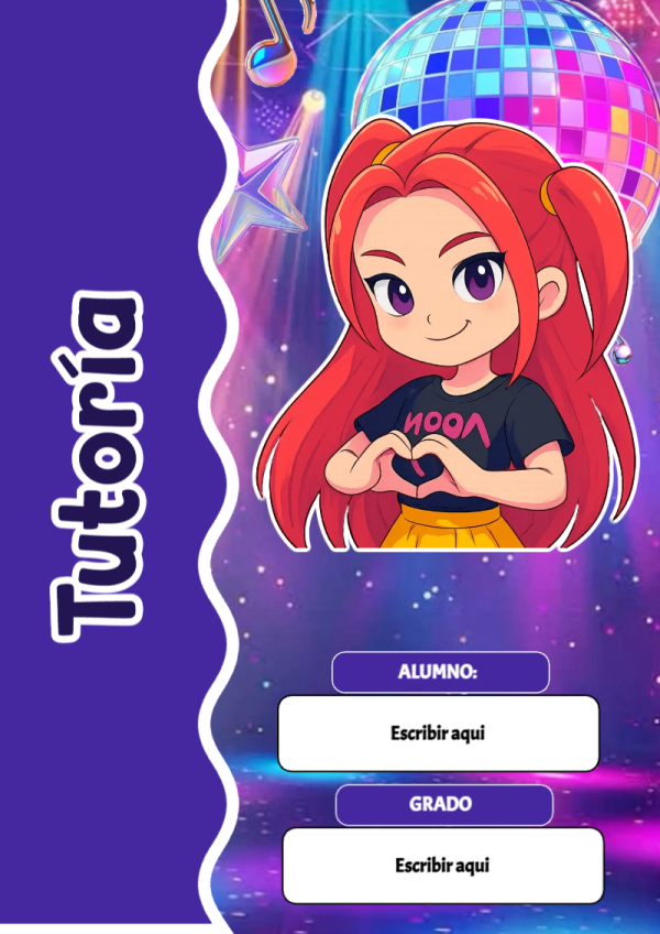 Portada de Guerreras K pop de Tutoría para cuaderno con estilo creativo - perfecto para organizar tus apuntes