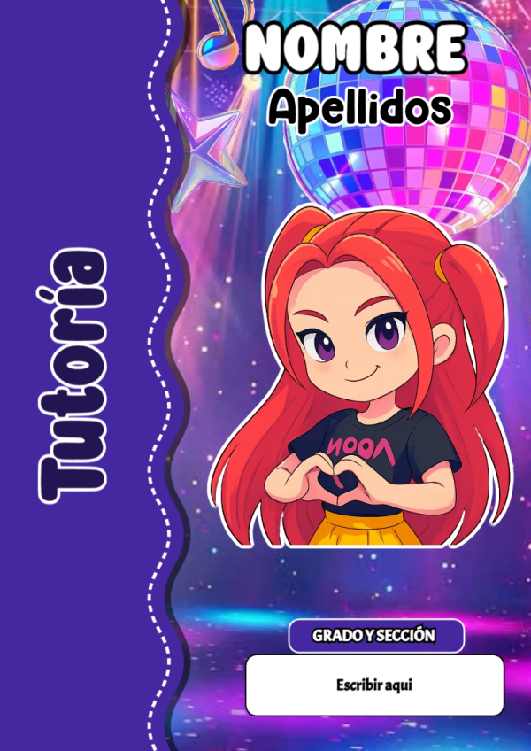 Portada de Guerreras K pop de Tutoría para cuaderno para primaria - tendencia educativa 2026
