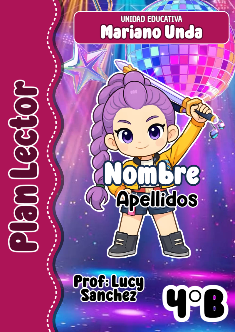 Portada de Guerreras K pop Plan Lector Editable para Imprimir Gratis