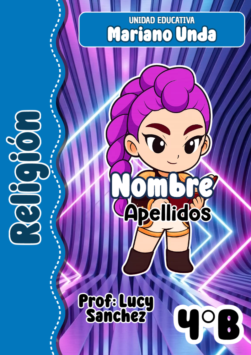 Portada de Guerreras K pop Religión Editable para Imprimir Gratis