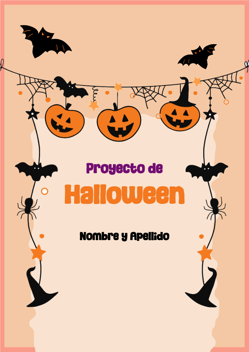 Portada de Halloween de Halloween de Fiesta Editable para Imprimir Gratis