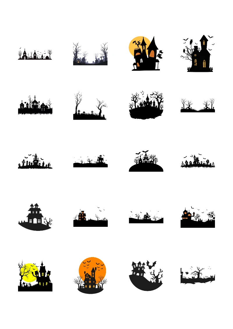 Stickers infantiles de Halloween para Imprimir y Recortar Gratis (Diseño 1) bonitos para imprimir - ideal para el nuevo año escolar