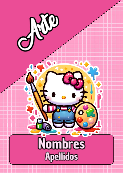 Portada de Hello Kitty de Hello Kitty de Portada de Hello Kitty para Arte para cuaderno llamativa y bonita - para personalizar tus materias