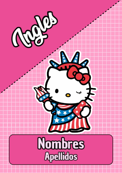 Portada de Hello Kitty de Hello Kitty de Portada de Hello Kitty para ingles para cuaderno llamativa y bonita - para todas las edades y grados